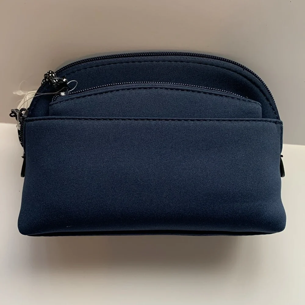 Stylus Blue 2 Piece Meadow Cosmetic Case with Removable Exterior Pouch